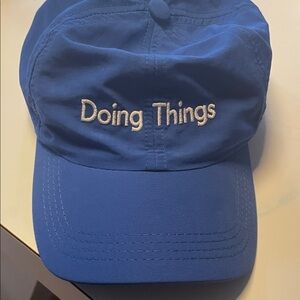 Outdoor Voices Navy Cap with Yellow Logo